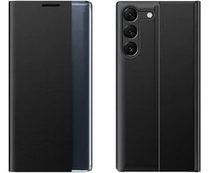 Hurtel Dėklas dėklas Samsung S24+ su magnetiniu atvartu New Sleep View Case juoda