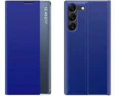 Hurtel Dėklas dėklas Samsung S24+ su magnetiniu atvartu New Sleep View Case mėlyna