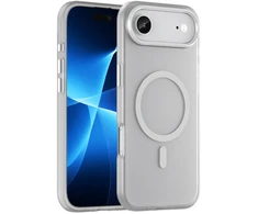 Hurtel Dėklas Magnetic Abrasive skirtas Apple iPhone 17 Air suderinamas su MagSafe – baltos spalvos