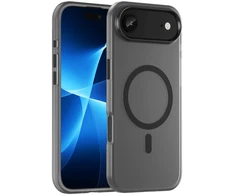 Hurtel Dėklas Magnetic Abrasive skirtas Apple iPhone 17 Air suderinamas su MagSafe – matinės juodos spalvos