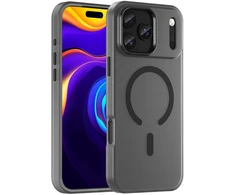 Hurtel Dėklas Magnetic Abrasive skirtas Apple iPhone 17 Pro suderinamas su MagSafe – matinės juodos spalvos