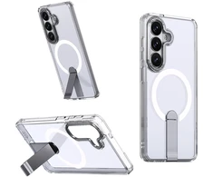 „Hurtel Hybrid Armor X“ dėklas, skirtas „Samsung Galaxy S26“ su stovu, suderinamas su „MagSafe“