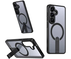 Hurtel Hybrid Armor X dėklas skirtas Samsung Galaxy A36 / A37 with Stand suderinamas su MagSafe – juodos spalvos