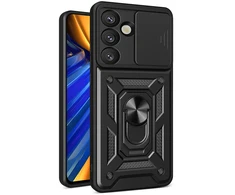 „Hurtel Hybrid Armor Camshield“ dėklas, skirtas „Sasung Galaxy S26“ - Juodas