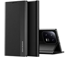 Hurtel Dėklas dangtelis su atvartu ir stovu Xiaomi 13 Lite Sleep Case Pro juoda