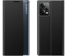 Hurtel Dėklas dangtelis su atvartu ir stovu Xiaomi Redmi Note 12 5G / Poco X5 5G New Sleep Case juoda