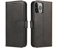 Hurtel Magnet Case dėklas su pinigine iPhone 15 Pro – juodas