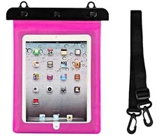 Hurtel Dėklas vandeniui atspari PVC tabletė su reguliuojamu dirželiu Outdoor - rožinė