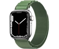 Hurtel Dirželis ze stalową sprzączką Alpine do Apple Watch 38 / 40 / 41 mm žalia