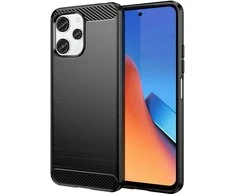 Hurtel Flexible carbon pattern case Xiaomi Redmi 12 Carbon dėklas – dėklas telefonui juodos spalvos
