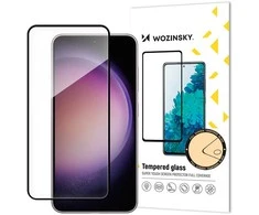 Hurtel LCD apsauginis stikliukas "Wozinsky 5D Full Glue" Samsung S921 S24 pritaikytas dėklui juodas
