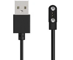 Hurtel HUL-01 Magnetic Charger 2-pin 2.8mm for 60cm Smartwatches – Juodas