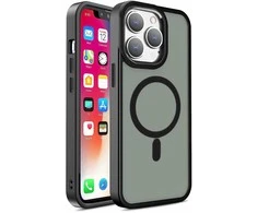 Hurtel Color Matte MagSafe dėklas iPhone 15 Pro Max – juodas