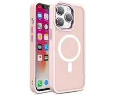 Hurtel MagSafe magnetinis matinis dėklas iPhone 15 Pro Max – rožinis