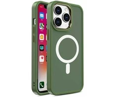 Hurtel Magnetic Color Matte Apple iPhone 15 Plus - dėklas telefonui žalios spalvos