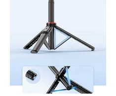 Wozinsky Selfie stick WC1Y2S 1.3m aluminum alloy telescopic tripod with phone holder – juodos spalvos