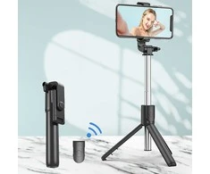 Wozinsky Hurtel Asmenukių lazda WRY1S telescopic tripod 0.7m for phone – juodos spalvos