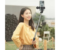 Hurtel Asmenukių lazda WH1YXS telescopic tripod 1m with round lamp and phone holder - juodos spalvos