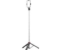 Wozinsky Asmenukių lazda WC1Y3S telescopic tripod 1.3m with phone holder – juodos spalvos