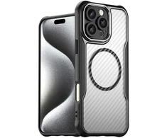 Hurtel Leading Series MagSafe silikoninis Apple iPhone 16 Pro – dėklas telefonui juodos spalvos