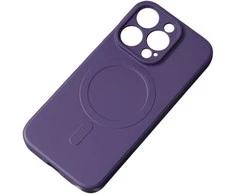 Hurtel MagSafe silikoninis dėklas iPhone 15 – violetinis