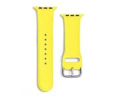 Hurtel Didmeninė prekyba silikonine laikrodžio apyranke Apple Watch 2-9/SE 38/40/41mm silikoniniu dirželiu APS geltona