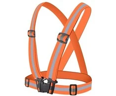 Hurtel Reflective petnešos dviračiui motociklui bėgiojimui šviesą atspindinti liemenė oranžinė