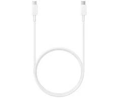 EP-TA845EWE + EP-DW767JWE Samsung 45W Kelioninis įkroviklis + USB-C/USB-C kabelis baltos spalvos (OOB Bulk pakuotė)