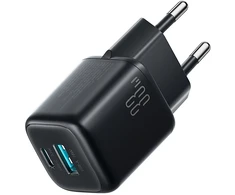 Joyroom JR-TG7 33W USB-A + USB-C sieninis įkroviklis – juodas
