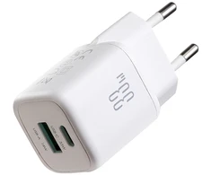 Joyroom JR-TG7 33W USB-A + USB-C sieninis įkroviklis – baltas
