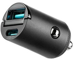 Joyroom JR-CCN18 65W USB-A USB-C Car Charger - Juodas