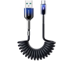 Joyroom S-A51 60W USB-A USB-C kabelis 1.5m juodos spalvos