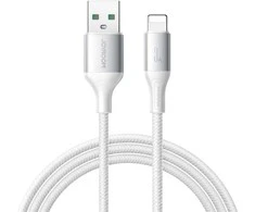 Joyroom S-A28 Flash Series 3A USB-A – Lightning cable 2m – baltos spalvos