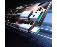 Joyroom S-A28 „Flash“ serijos 3A USB-A – USB-C kabelis, 2 m – juodos spalvos
