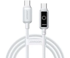 Kabelis Joyroom S-A55 StarFlight 100W USB-C – USB-C 1,2m – baltos spalvos