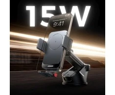 Joyroom JR-ZS241S car mount with inductive charger skirtas dashboard – juodos spalvos