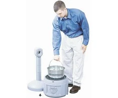 Justrite Lauko miesto peleninė ant stabilaus pagrindo, talpa 15 l, skersmuo 42 cm, aukštis 98 cm, pilka