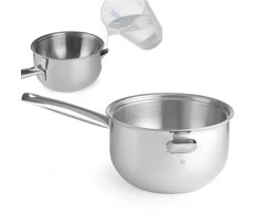 Plieninis puodas su vandens apvalkalu 1 l 300 x 165 x 95 mm - Hendi 833032