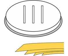 PAPPARDELLE makaronų gaminimo antgalis, plačios juostelės, 5 skylės 16x1 mm MPF2.5/4 - Hendi 229385