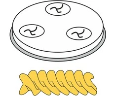 FUSILLI makaronų sietelio antgalis, grąžtai, 5 skylės sk. 9 mm MPF2.5/4 – Hendi 229361