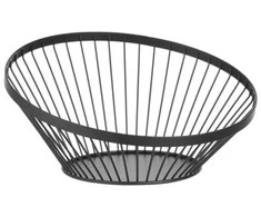 Krepšelis, vielinis vaisių dubuo, juodas su matine danga, skersmuo. 280 mm – Hendi 427088
