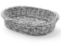 Ovalus polipropileno duonos krepšelis, pilkas 320x230x70 mm - Hendi 426647