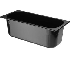 Polikarbonatinė ledų talpa 360x165x120mm - juoda 5L - HENDI 807033