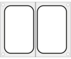 Matricinė forma MCS suvirinimo aparatams dviem padėklams, konteineriams 178x113 mm - Hendi 805459