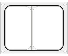 Matricinė forma MCS suvirinimo aparatams dviejų dalių padėklui 227x178 mm - Hendi 805466