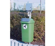 MEVA Cinkuoto plieno stulpas gatvės šiukšliadėžei 60x1200mm