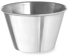 Ramekin dubuo, indas padažams ir dips, nerūdijančio plieno, skersmuo. 93 mm 12 vnt 230 ml - Hendi 400050