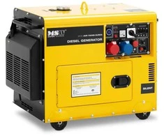 MSW Dyzelinių generatorių komplektas ant ratų 230/400 V 7500 W 8,75 kVA 16 l