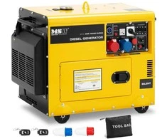 MSW Dyzelinių generatorių komplektas ant ratų 230/400 V 7500 W 8,75 kVA 16 l