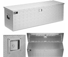 MSW Rakinama aliuminio transportavimo įrankių dėžė 150 l 124 x 38,5 x 38,5 cm